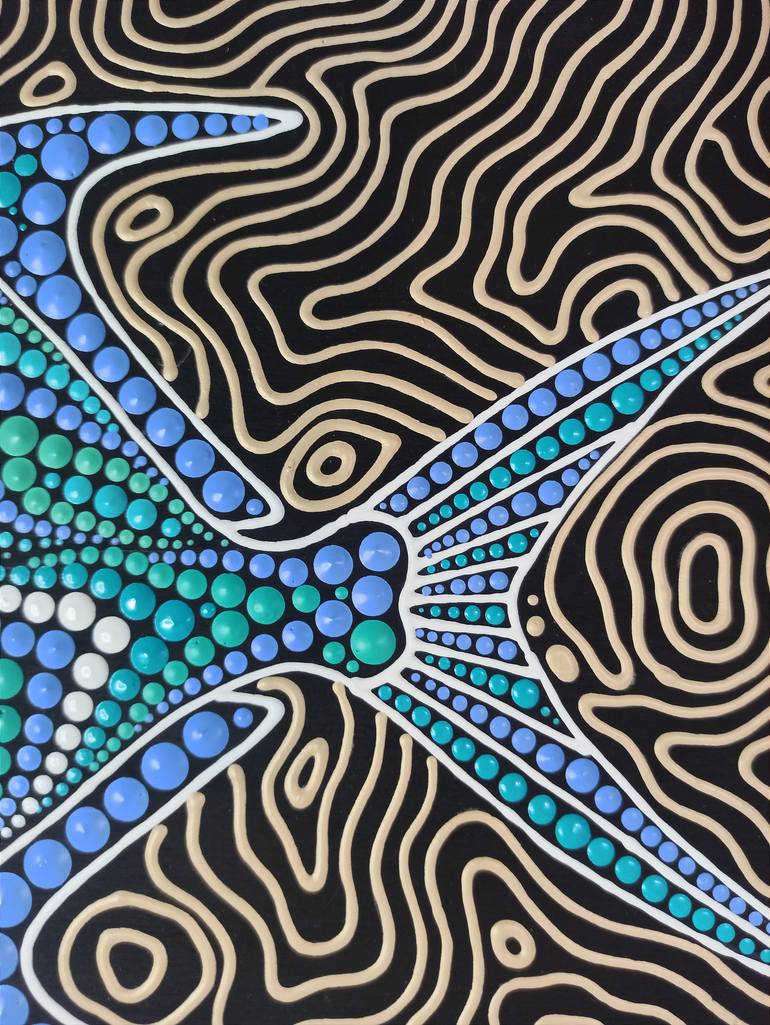 Original Abstract Animal Painting by Oxana Lazari