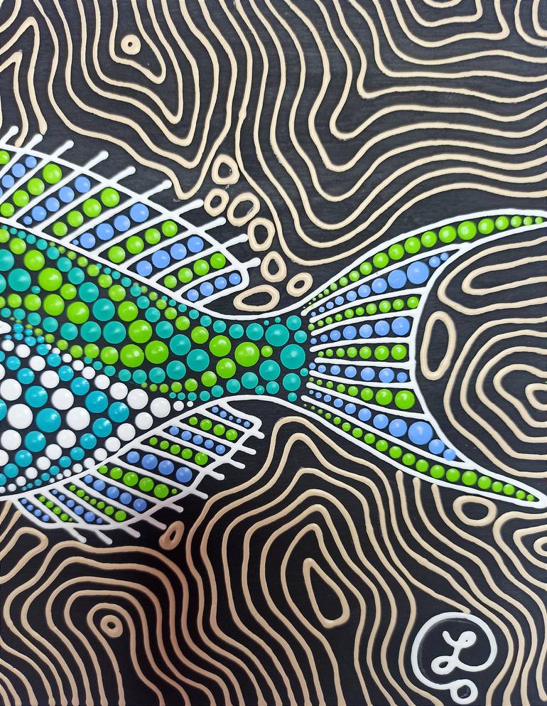 Original Abstract Expressionism Animal Painting by Oxana Lazari