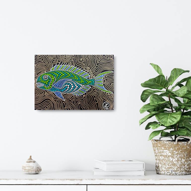 Original Abstract Expressionism Animal Painting by Oxana Lazari