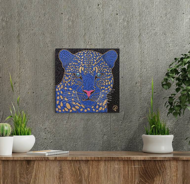 Original Abstract Expressionism Animal Painting by Oxana Lazari