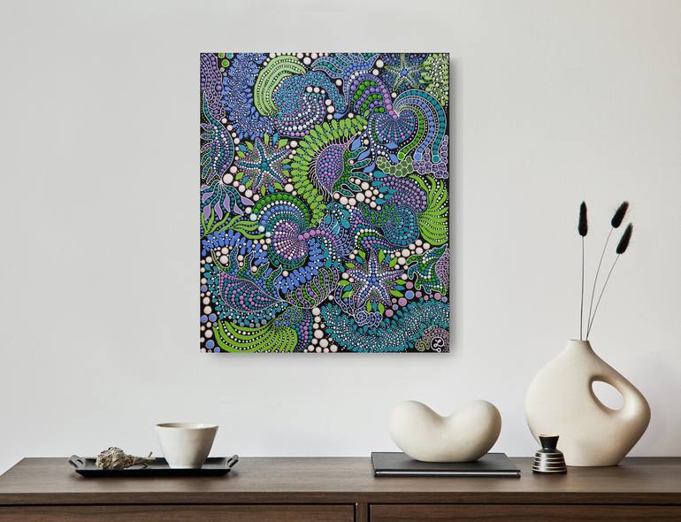 Original Abstract Expressionism Abstract Painting by Oxana Lazari