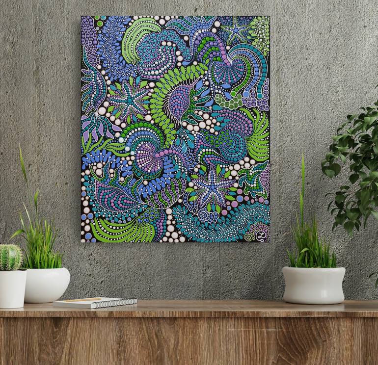 Original Abstract Expressionism Abstract Painting by Oxana Lazari