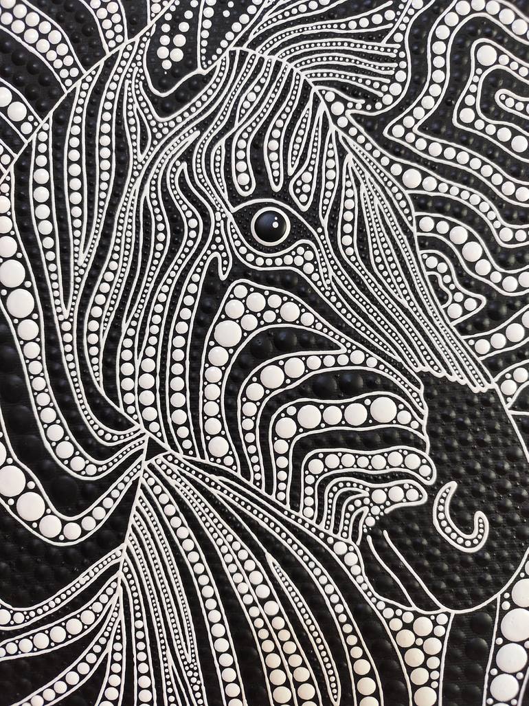 Original Abstract Animal Painting by Oxana Lazari