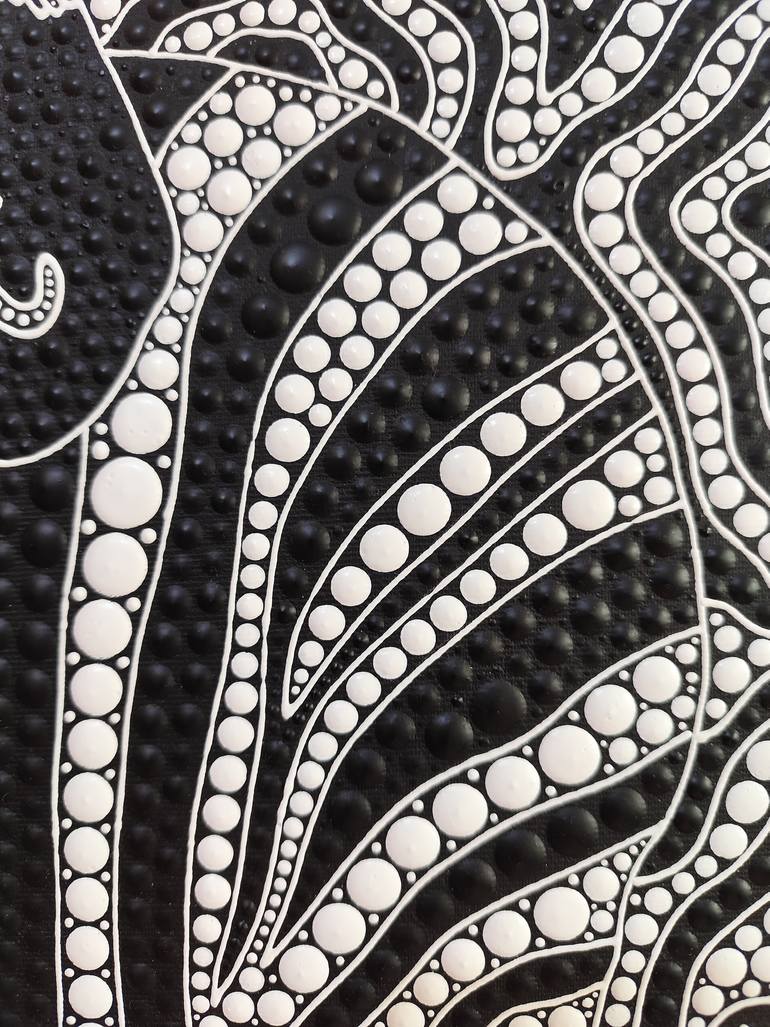 Original Abstract Animal Painting by Oxana Lazari