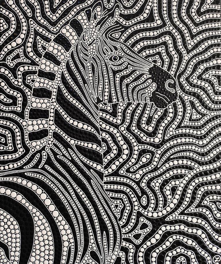 Original Black & White Abstract Paintings by Oxana Lazari