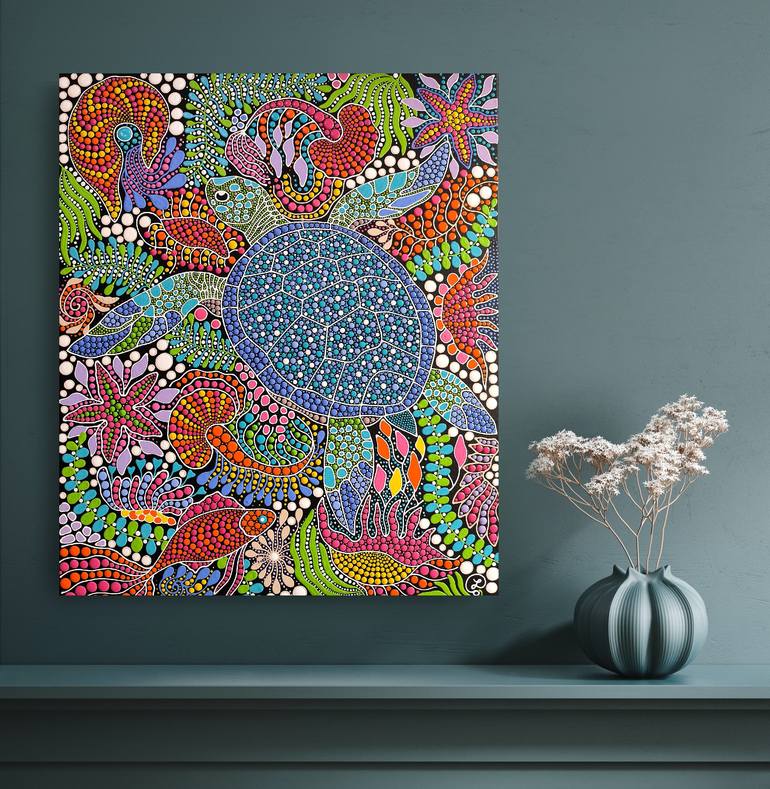 Original Abstract Seascape Painting by Oxana Lazari
