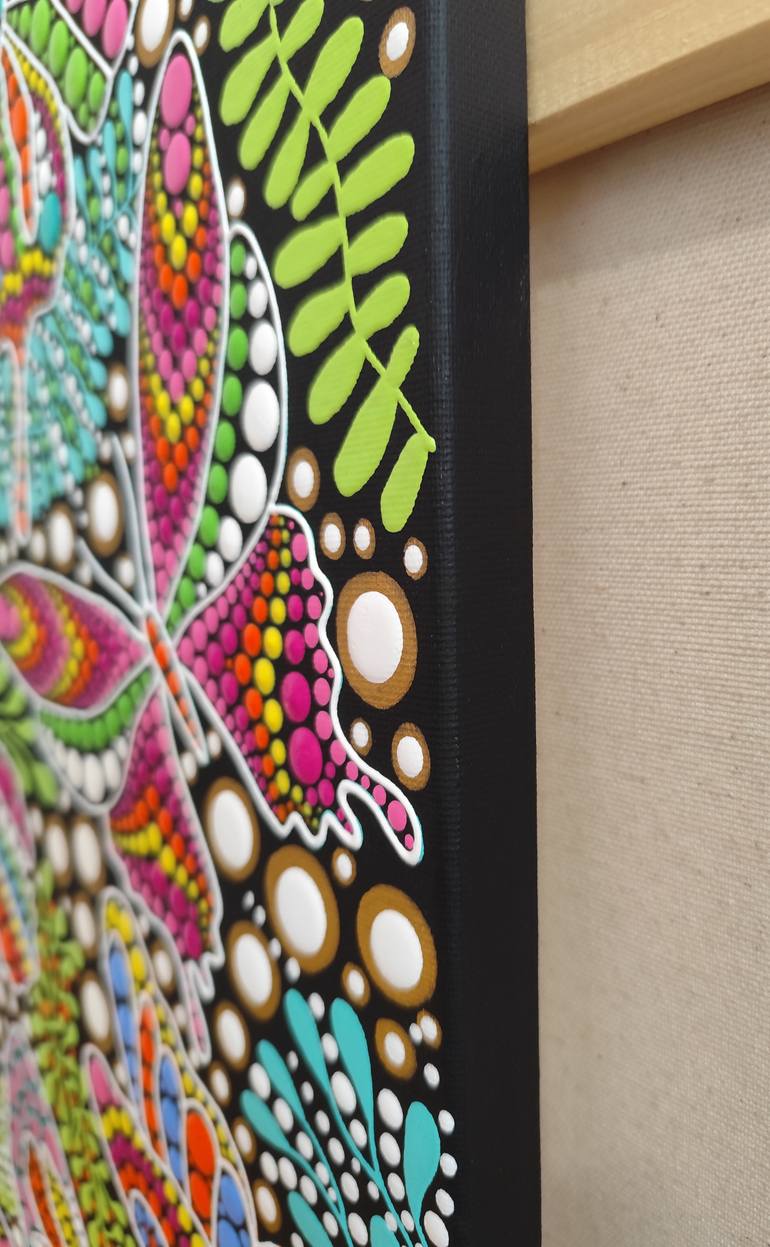 Original Abstract Botanic Painting by Oxana Lazari