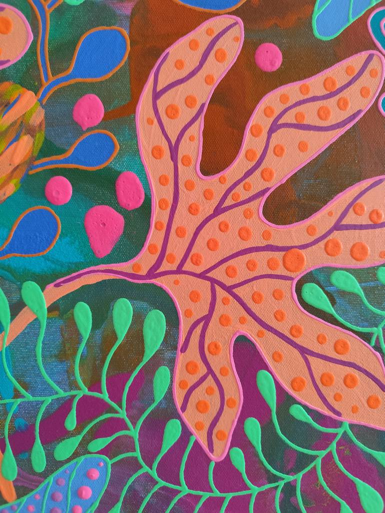 Original Abstract Floral Painting by Oxana Lazari