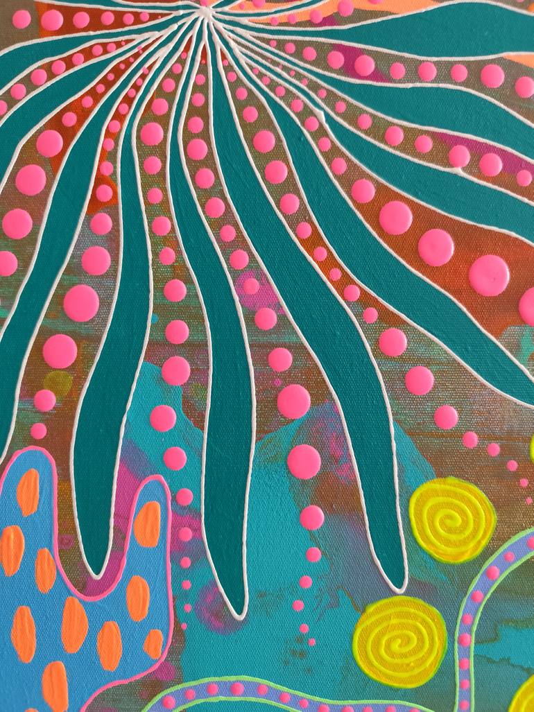 Original Abstract Floral Painting by Oxana Lazari