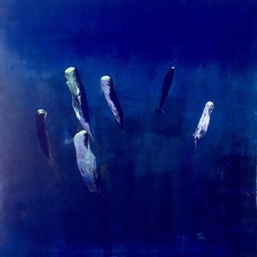 Saatchi Art Artist Sherri Bustad; Paintings, “Napping Sperm Whales” #art
