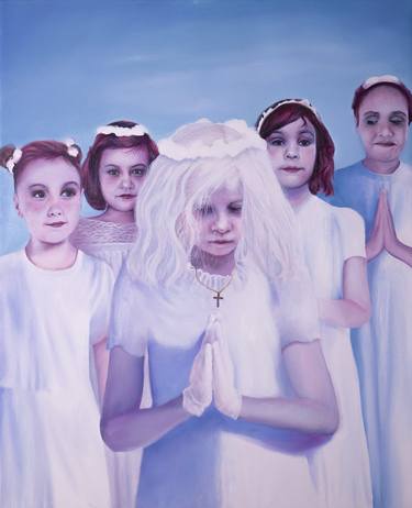 Original Realism Children Painting by Gerda Van Damme
