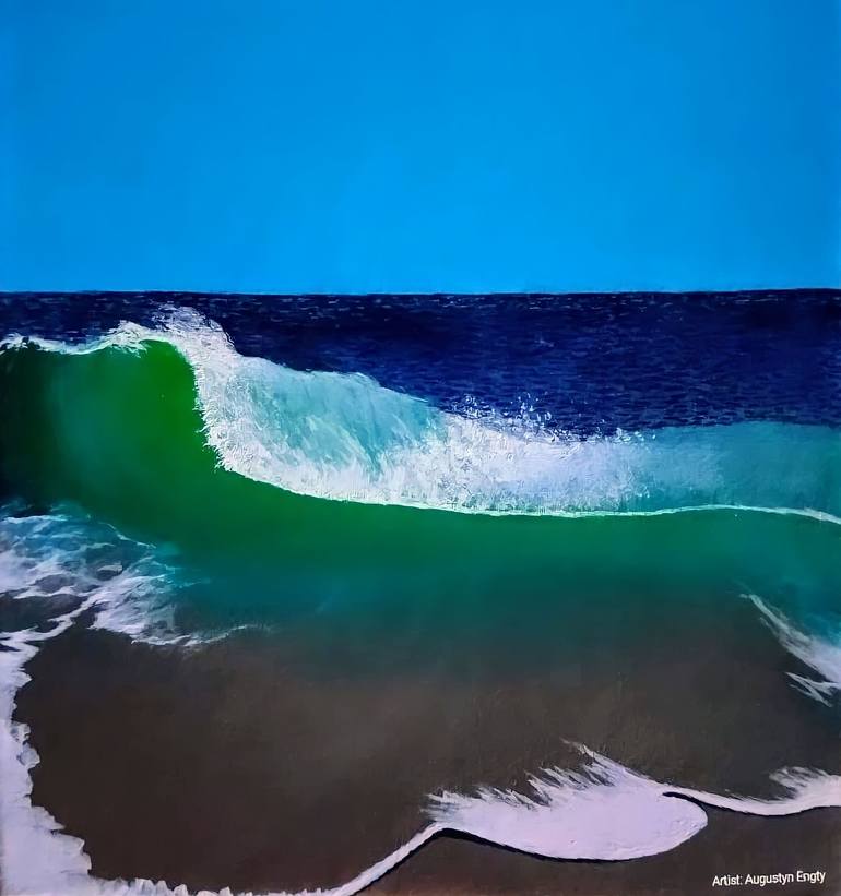 Print of Photorealism Seascape Painting by Augustyn  Engty 