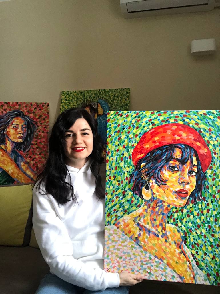Original Expressionism People Painting by Yana Shapoval
