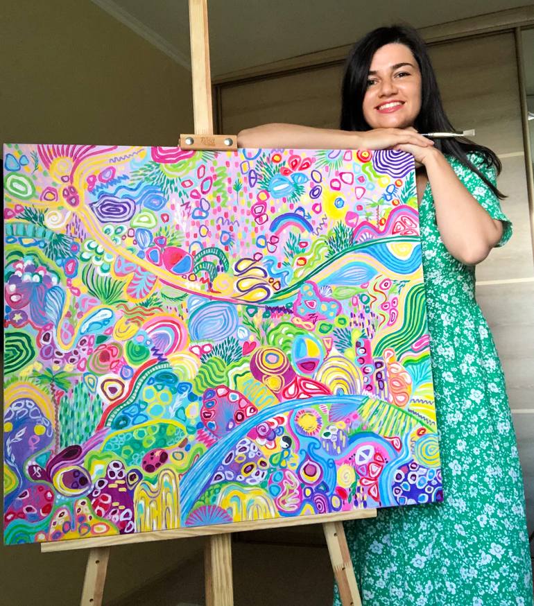 Original Abstract Expressionism Abstract Painting by Yana Shapoval