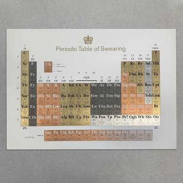 Periodic Table Of Swearing Heavy Metals - Limited Edition of 50 thumb