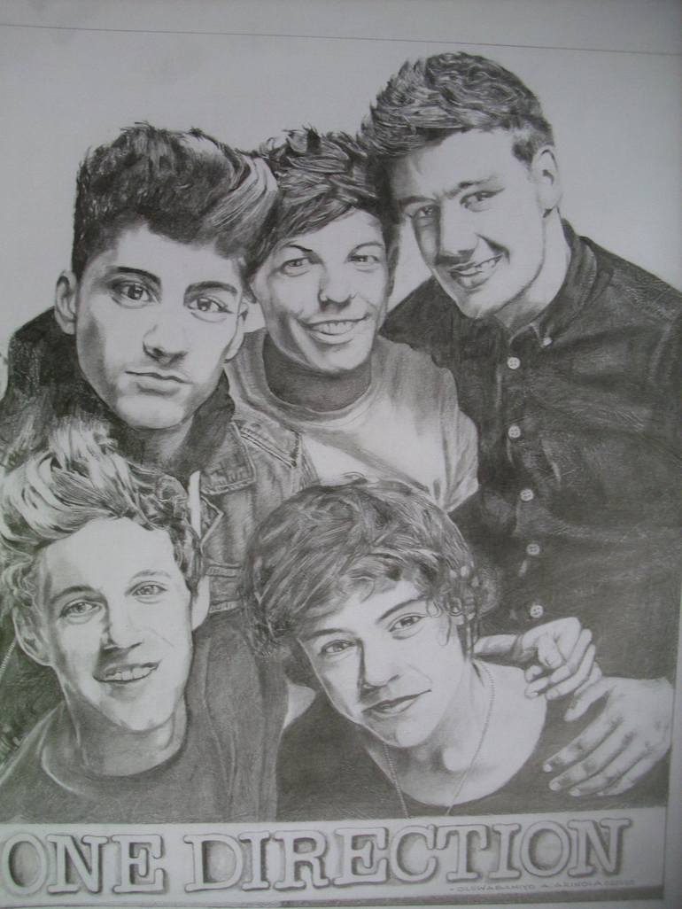 Pencil Drawing Of One Direction Drawing by Oluwabamiyo Akinola