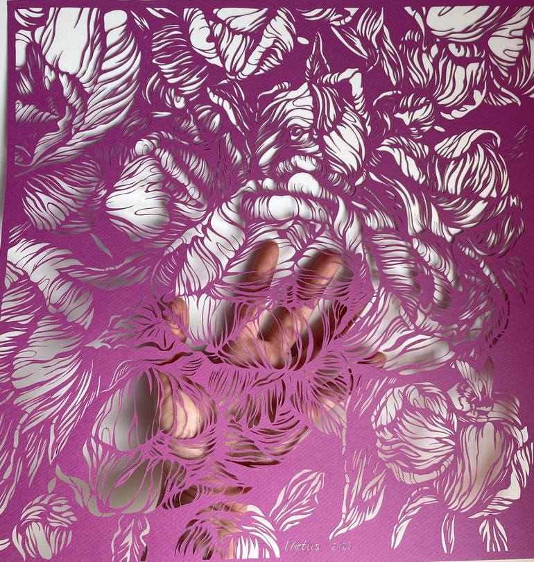 Original Illustration Floral Collage by Iryna Artus