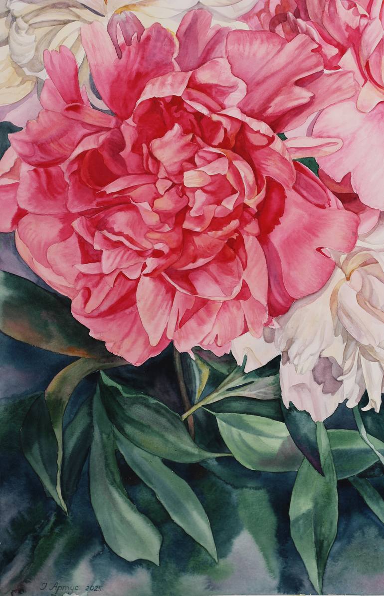 Original Illustration Floral Painting by Iryna Artus