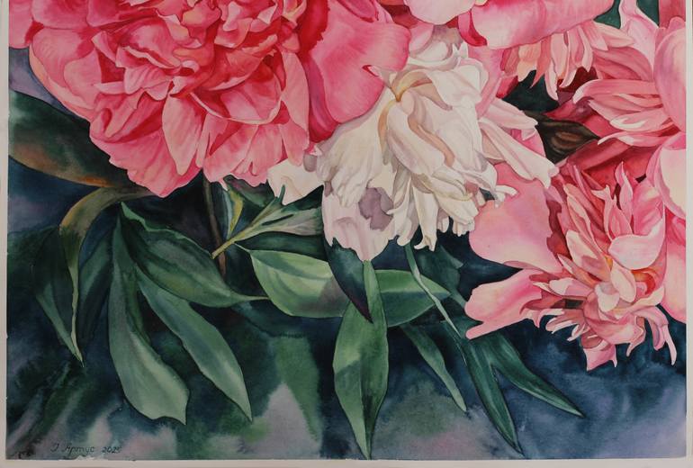 Original Illustration Floral Painting by Iryna Artus
