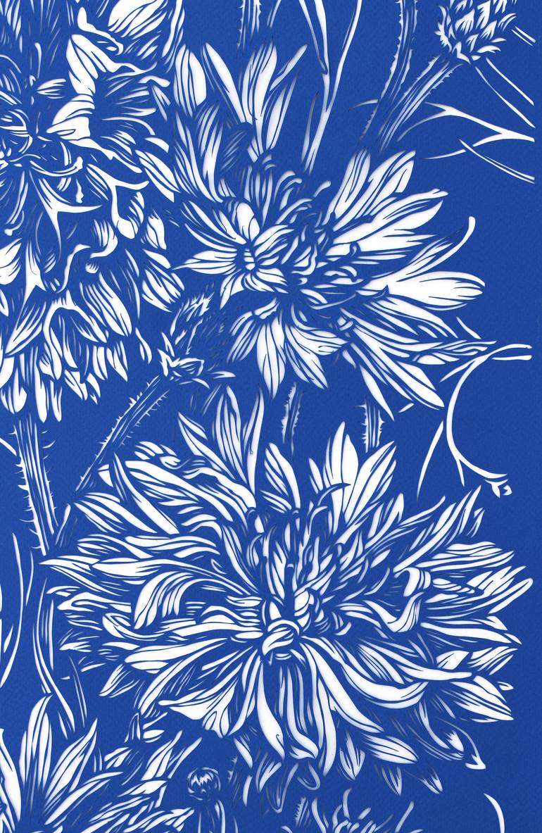 Original Contemporary Floral Collage by Iryna Artus