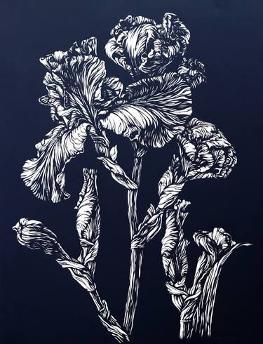 Original Modern Floral Drawings by Iryna Artus