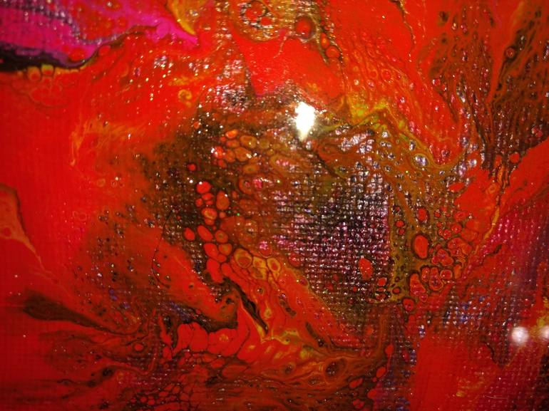 Original Abstract Floral Painting by Linda Tourino