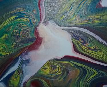 Original Abstract Science Paintings by Linda Tourino