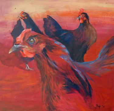 Original Expressionism Animal Paintings by Bev Horsley