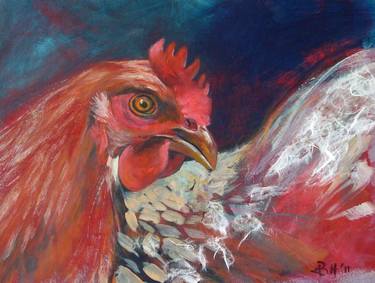 Original Expressionism Animal Collage by Bev Horsley