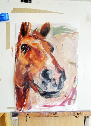 Original Abstract Expressionism Animal Paintings by Bev Horsley