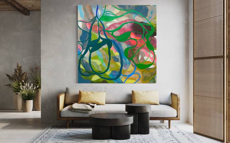 Original Abstract Expressionism Abstract Painting by Mercedes Elizalde Solis