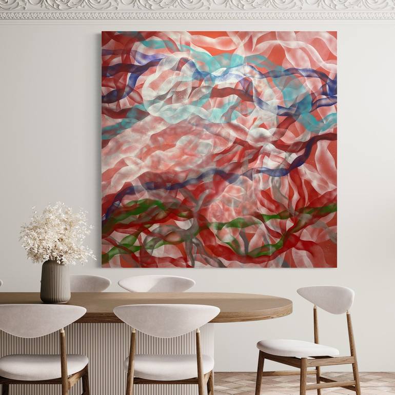 Original Abstract Expressionism Abstract Painting by Mercedes Elizalde Solis