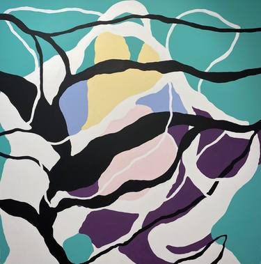 Original Modern Abstract Paintings by Mercedes Elizalde Solis