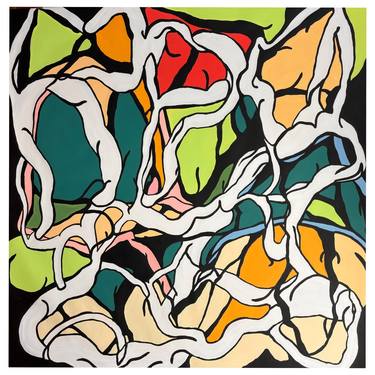 Original Pop Art Abstract Paintings by Mercedes Elizalde Solis