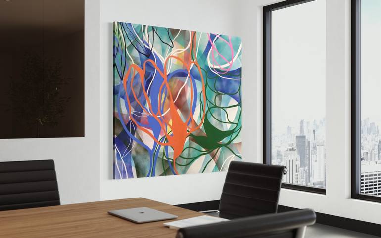 Original Abstract Expressionism Abstract Painting by Mercedes Elizalde Solis