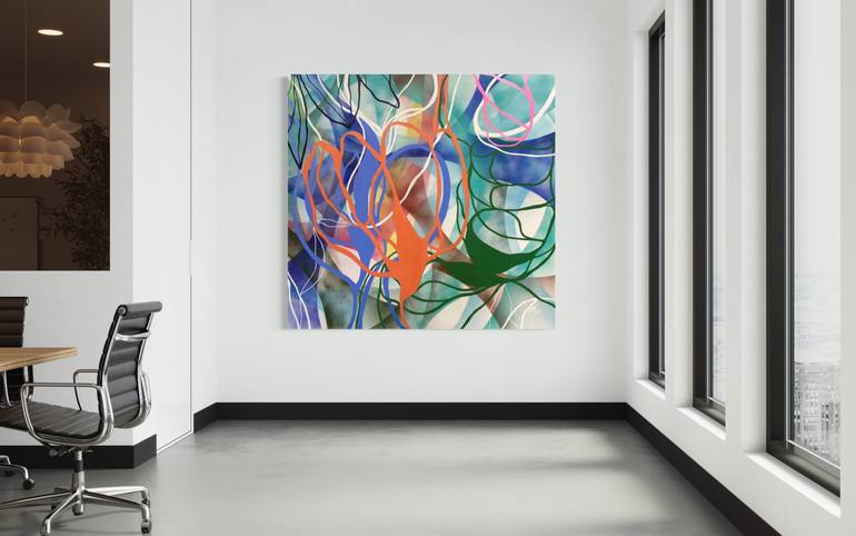 Original Abstract Expressionism Abstract Painting by Mercedes Elizalde Solis