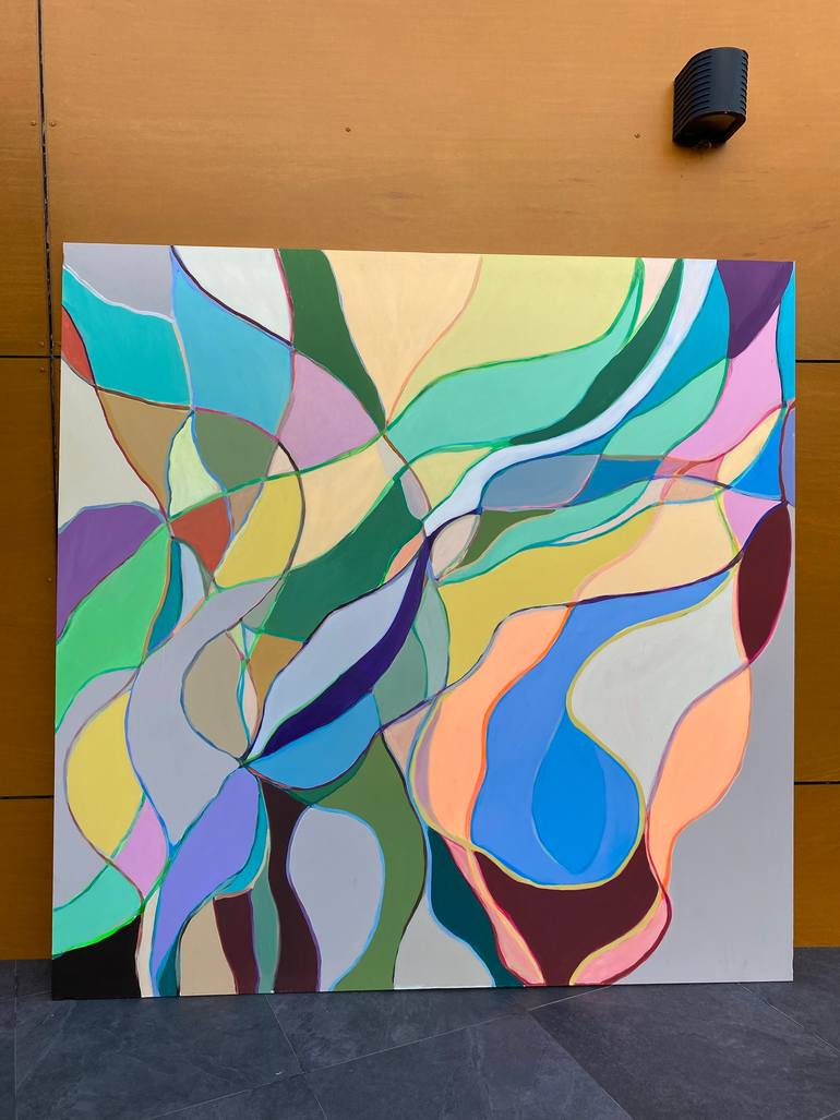 Original Abstract Expressionism Abstract Painting by Mercedes Elizalde Solis