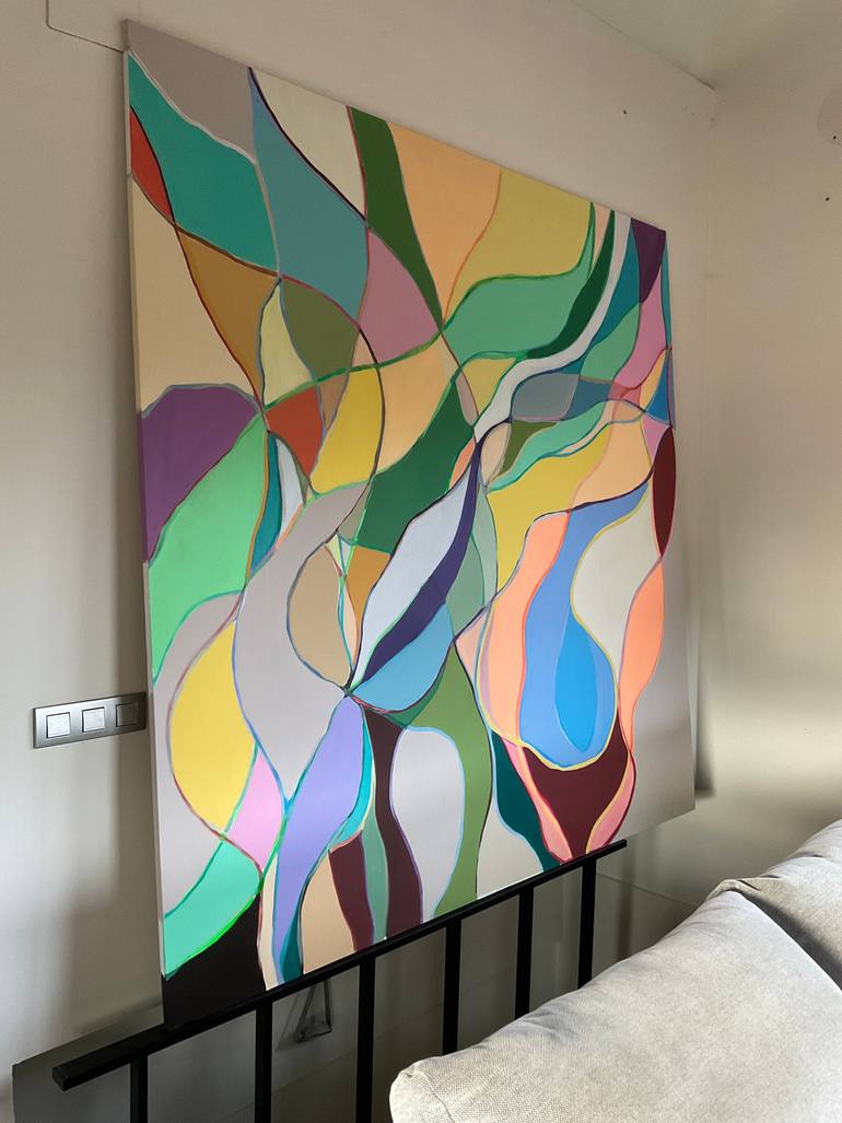 Original Abstract Expressionism Abstract Painting by Mercedes Elizalde Solis