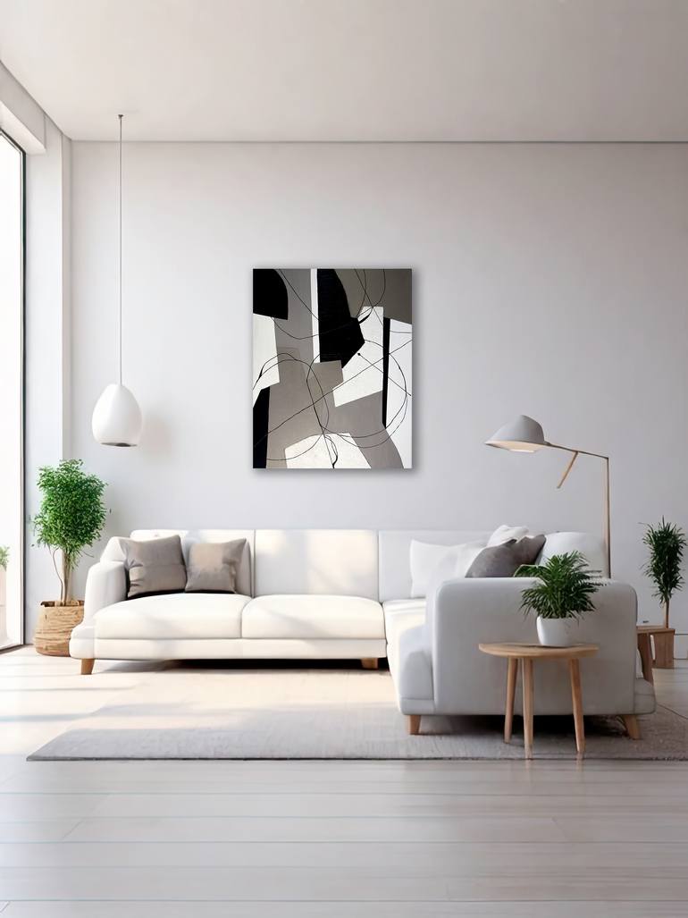 Original Geometric Abstract Painting by Svetlana Saratova