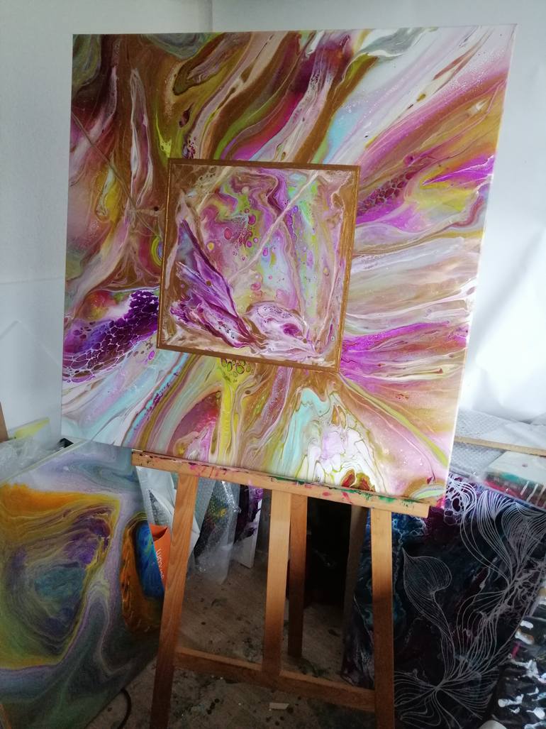 Original Geometric Abstract Painting by Svetlana Saratova