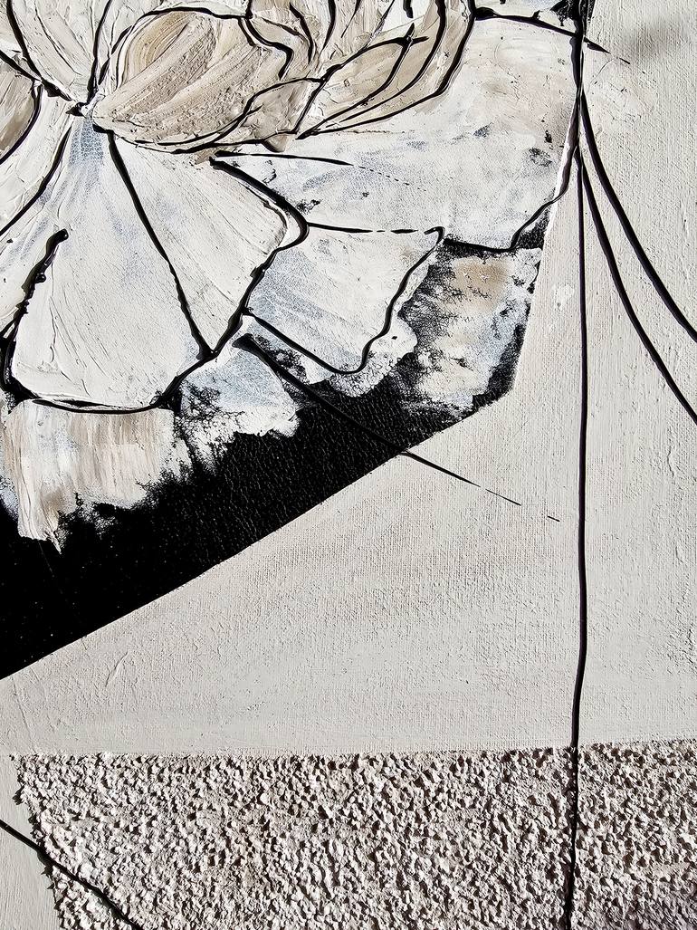 Original Black & White Abstract Painting by Svetlana Saratova