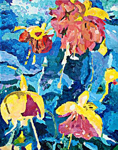 Original Abstract Floral Paintings by Svetlana Saratova