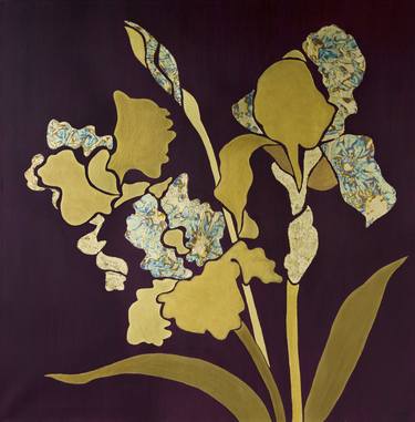 Original Art Deco Floral Paintings by Svetlana Saratova