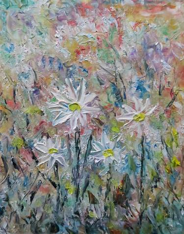 Print of Abstract Expressionism Floral Paintings by Gabriela Romaria