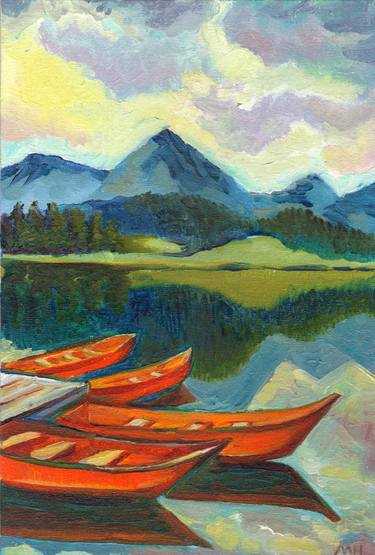 Print of Boat Paintings by Maryna Novohorodska