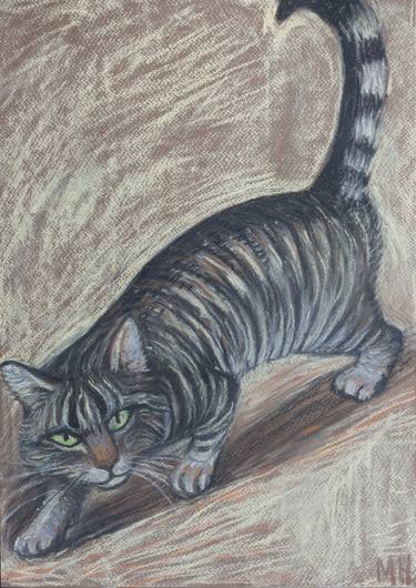 Print of Realism Cats Drawings by Maryna Novohorodska