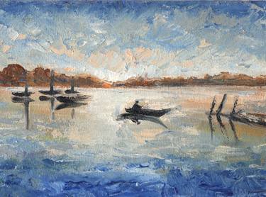 Original Boat Paintings by Maryna Novohorodska