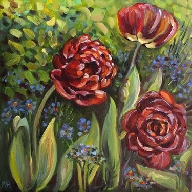 Print of Fine Art Floral Paintings by Maryna Novohorodska