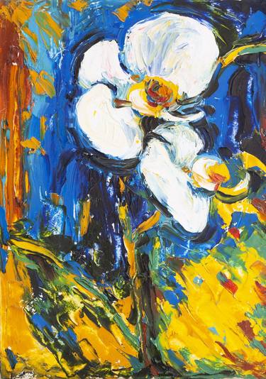 Print of Expressionism Floral Paintings by Maryna Novohorodska