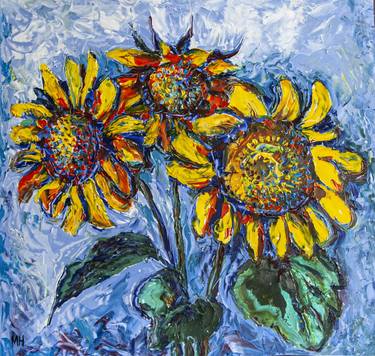 Original Expressionism Floral Paintings by Maryna Novohorodska